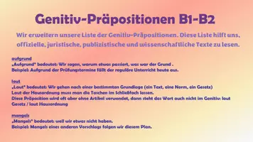 Vorschau - Unterrichtsreihen - Genitiv-Präpositionen B1 - Seite 2