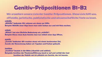 Vorschau - Unterrichtsreihen - Genitiv-Präpositionen B1 - Seite 3