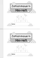 Vorschau - Arbeitsblätter - Zahlenmauern Mini-Heft | Mathe Klasse 1 Grundschule - Seite 1