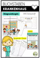 Vorschau - Arbeitsblätter - Buchstabenkrankenhaus - Schön schreiben - SAS Schreibschrift Übungsblätter - Deckblatt
