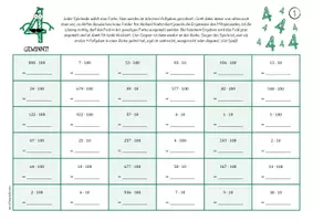 Vorschau - Arbeitsblätter - Multiplizieren mit 10 & 100 - Spiel - Seite 1