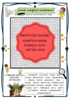 Vorschau - Arbeitsblätter - Suchsel - Konfessionen: Evangelisch und katholisch - Deckblatt