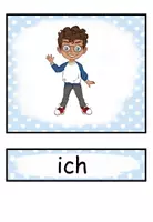 Vorschau - Präsentationen/Tafelbilder - Bild und Wortkarten Personalpronomen - Grammatik - DaZ / DaF - Seite 1