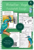 Vorschau - Arbeitsblätter - Wirbeltiere I Forscherheft I Eisvogel I Vögel - Deckblatt