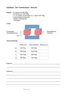 Vorschau - Arbeitsblätter - Transformator Versuch 1 - Seite 1