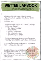 Vorschau - Stundenentwürfe - WETTER Lapbook Sachunterricht mit Erarbeitungsideen - Seite 1