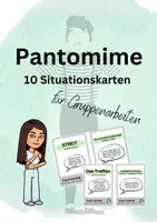 Vorschau - Spiele - Pantomime - Aufgabenkarten für Gruppen - Deckblatt