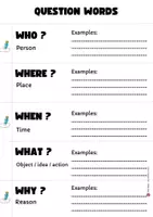 Aperçu - Affichage - Question words - Page 2