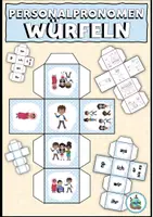Vorschau - Spiele - Personalpronomen würfeln - DaZ / DaF Grammatik - Deckblatt