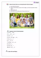 Vorschau - Arbeitsblätter - Speaking about Families in German (A2-B1)| Familie, Familienstand - Seite 1