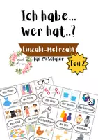 Vorschau - Spiele - Ich habe... Wer hat..? - Einzahl und Mehrzahl (2) - Deckblatt