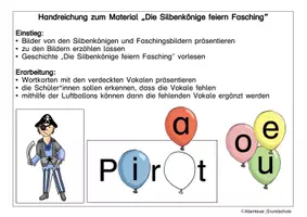 Vorschau - Stundenentwürfe - Die Silbenkönige feiern Fasching / Karneval - Seite 1