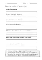 Vorschau - Arbeitsblätter - AB mit Fragen zum Thema "Kapitalismus" + Lösungsblatt + Infografik - Deckblatt
