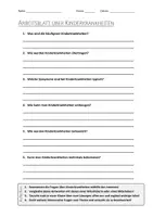 Vorschau - Arbeitsblätter - AB mit Fragen zum Thema "Kinderkrankheiten" + Lösungsblatt + Mindmap + Infografik - Deckblatt