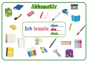 Vorschau - Arbeitsblätter - DaZ/ DaF Grammatik Akkusativ Sprechübung (brauchen) - Seite 1