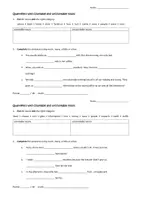 Vorschau - Arbeitsblätter - 2 tests: Quantifiers and countable / uncountable nouns + answers - Deckblatt