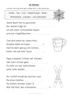 Vorschau - Anderer Materialtyp - Wintergedicht – Reimwörter ergänzen - Seite 2