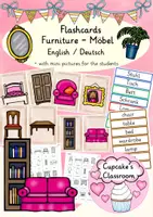 Vista previa - Refuerzo / NEE / Materiales de apoyo - Inglés y Aléman - tarjetas con imagénes: muebles - Flashcards English: furniture - Deutsch: Möbel - Portada