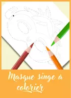 Aperçu - Apprentissages en autonomie - Masque singe à colorier et imprimer - Page de couverture