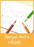 Aperçu - Apprentissages en autonomie - Masque chat à colorier et découper - Page de couverture
