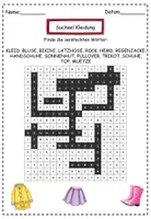 Vorschau - Arbeitsblätter - Kleidung - Suchsel - Seite 3