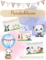 Vorschau - Poster - Klassendienste für die Pandaklasse - Deckblatt