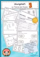 Vorschau - Arbeitsblätter - Übungsheft Ferienheft Mathe Klasse 3 mit Lösungen - Deckblatt