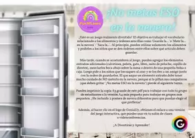 Aperçu - Jeux - Jeu interactif et imprimable – Ne mettez pas ÇA au réfrigérateur ! en ESPAGNOL - Juego Interactivo e Imprimible - ¡No metas ESO en la nevera! - Page 2