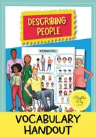 Vista previa - Tarjetas / Manipulativos - Describing People: poster; hoja de vocabulario (Inglés) - Portada