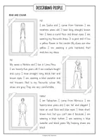 Vista previa - Hojas de trabajo - Describing People: read and colour; reading (Inglés) - página 2