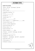Vorschau - Arbeitsblätter - Describing People: reading comprehension (Englisch) - Seite 3