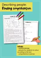 Vista previa - Hojas de trabajo - Describing People: reading comprehension (inglés) - página 1
