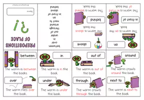 Vorschau - Mal- und Bastelvorlagen - Prepositions of Place - Buddy Book (2 Versionen) - Seite 2