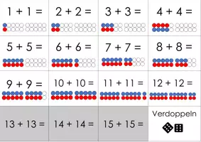 Vorschau - Arbeitsblätter - Schlüsselrechnungen 1. Klasse - Verdoppelung und Verliebte Zahlen - Deckblatt