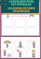 Vorschau - Fördermaterial/Inklusion - Ich schenk dir einen Regenbogen - Liederarbeitung mit Symbolen - Deckblatt