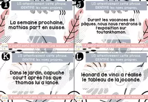 Aperçu - Cartes d'exercices - Cartes à Tâches - Nom propre et nom commun - Page 3