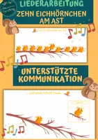 Vorschau - Fördermaterial/Inklusion - Liederarbeitung: Zehn Eichhörnchen am Ast - Deckblatt