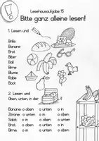 Vorschau - Arbeitsblätter - 15.Lesehausaufgabe - sinnentnehmend und ALLEINE lesen - Deckblatt