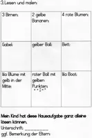 Vorschau - Arbeitsblätter - 15.Lesehausaufgabe - sinnentnehmend und ALLEINE lesen - Seite 1