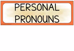 Vorschau - Präsentationen/Tafelbilder - Personal Pronouns - Tafelmaterial - Seite 1