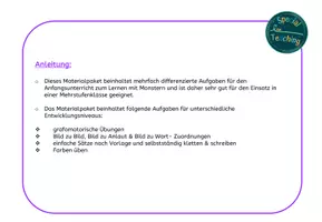 Vorschau - Arbeitsblätter - Klett- und Arbeitsblätter: Lesen und Schreiben mit Monstern - Seite 1