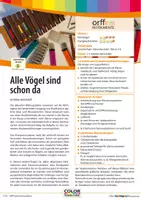 Vorschau - Stundenentwürfe - Materialpaket: Alle Vögel sind schon da - Orff- und Boomwhackersspielsätze - Deckblatt