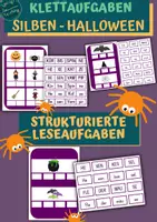 Vorschau - Arbeitsblätter - Klettaufgaben: Silben - Halloween - Deckblatt
