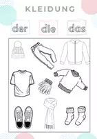 Vorschau - Arbeitsblätter - Material DaF DaZ, Thema Kleidung, Arbeitsblatt - Deckblatt