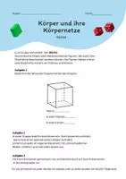 Vorschau - Arbeitsblätter - Expertenpuzzle Eigenschaften Körper & Körpernetze - Seite 1