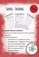 Vorschau - Arbeitsblätter - Suchsel zum Thema Fasching #rabattraketenzusalevester25 - Deckblatt