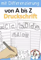 Vorschau - Arbeitsblätter - Einführung Buchstaben Druckschrift - von A bis Z - differenzierte Arbeitsblätter - Deckblatt