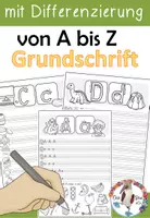 Vorschau - Arbeitsblätter - Einführung Buchstaben Grundschrift - von A bis Z - differenzierte Arbeitsblätter - Deckblatt