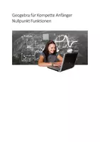 Vorschau - Stundenentwürfe - Geogebra für kompette Anfänger Funktionen Nullpunkte - Deckblatt