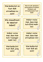 Vorschau - Bildkarten - Kärtchen / Erwachsen werden / Klasse 7, 8 - Seite 1